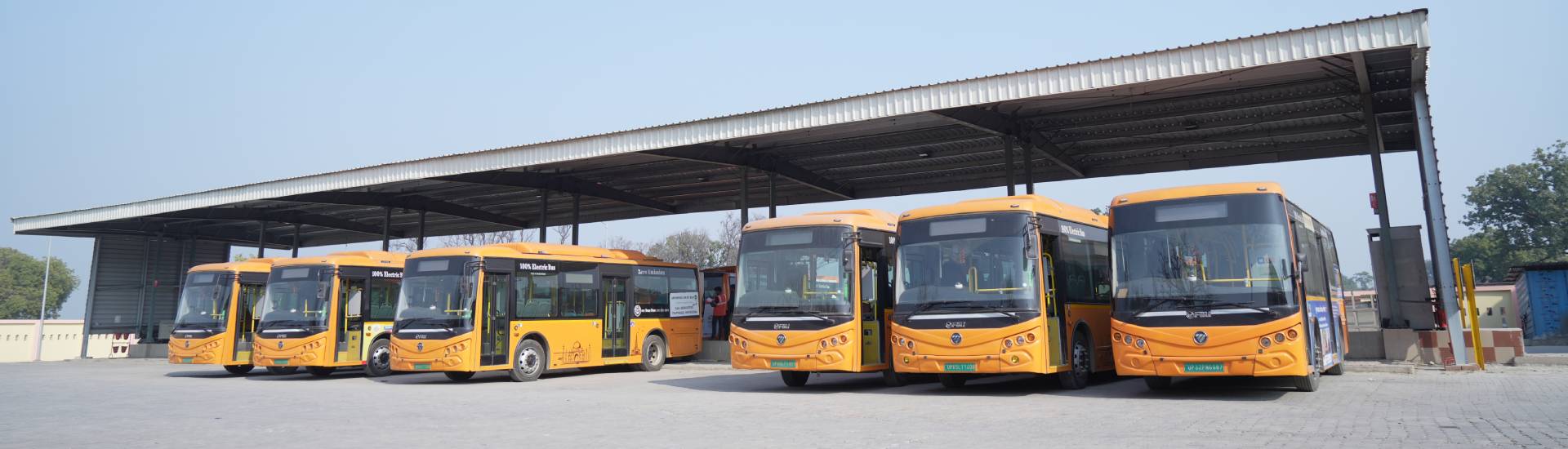 Electric Buses In City